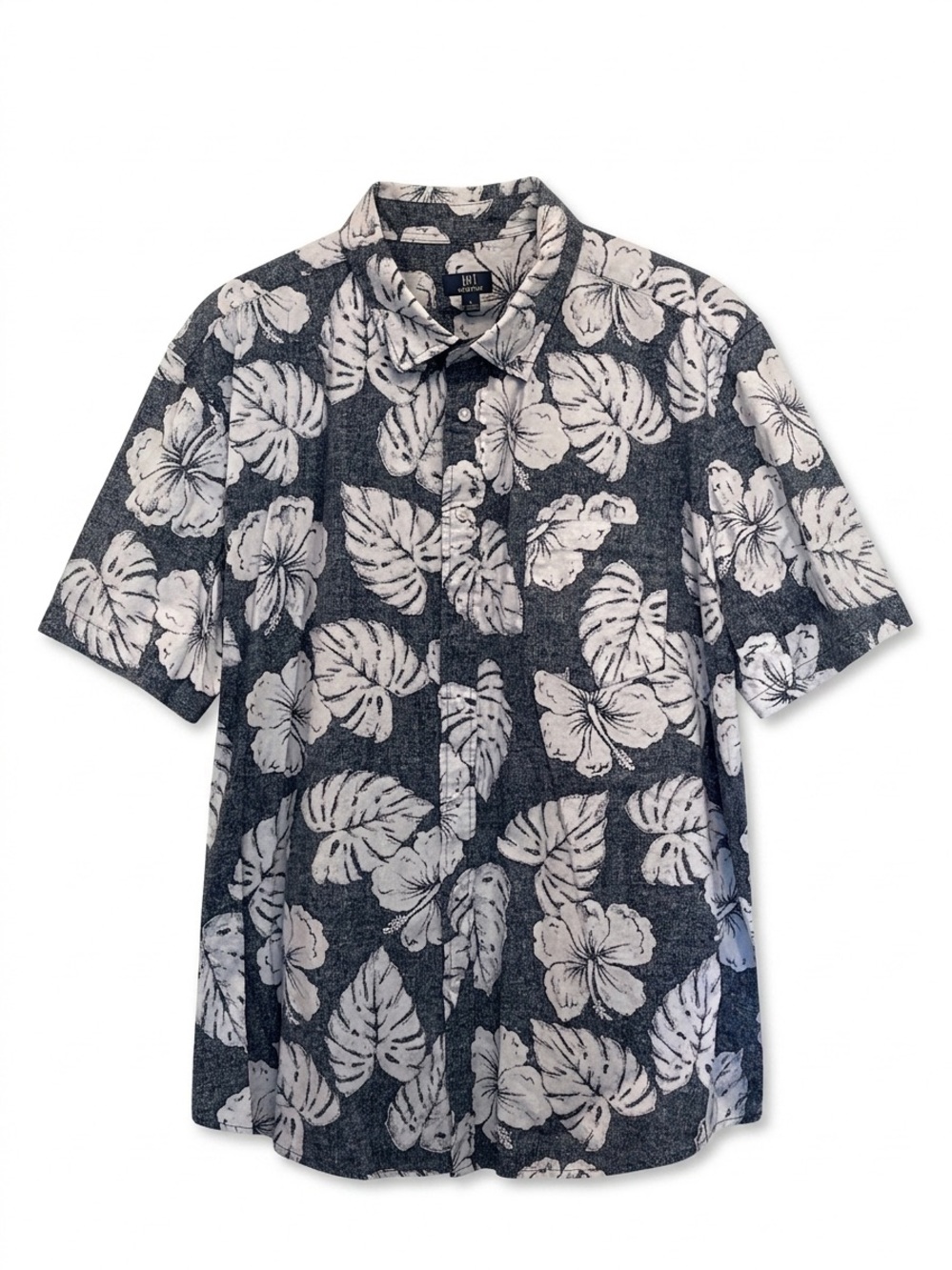 GEORGE Hawaiian Button Down Short Sleeve Shirt
